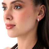 14k Channel Set Baguette Diamond Hoop Earrings Ferkos Fine Jewelry