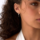 14k Mixed Diamond Chain Dangle Earrings Ferkos Fine Jewelry