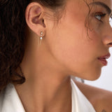 14k Mixed Diamond Chain Dangle Earrings Ferkos Fine Jewelry