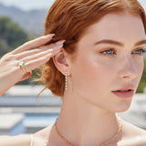 14k Long Diamond Drop Earrings Ferkos Fine Jewelry