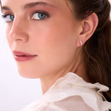 14k Gold Geometric Baguette Diamond Studs Ferkos Fine Jewelry