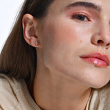 14k Diamond Step Design Geometric Stud Earrings Ferkos Fine Jewelry