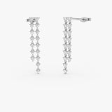 14k Gold Diamond Chandelier Earrings 14k White Gold Ferkos Fine Jewelry