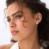 0.75 ctw 14k Lab Grown Marquise Shaped Diamond Double Bezel Stud Earrings - Gaia Ferkos Fine Jewelry