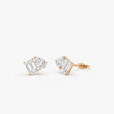 1.80 ctw 14k Toi et Moi Lab Grown Diamond Studs - Gemma Ferkos Fine Jewelry