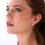 0.85 Ctw 14k Prong Setting Lab Grown Diamond Double Pear Stud Earrings - Helia Ferkos Fine Jewelry