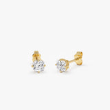 1.00 Ctw 14k Asscher Cut Lab Grown Diamond Stud Earrings - Jovia Ferkos Fine Jewelry