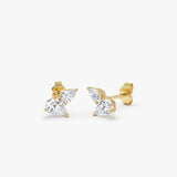 1.05 CTW 14k Lab Grown Double Pear Shape Studs - Kira Ferkos Fine Jewelry