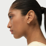 14k North Star Doublel Hoop Diamond Earrings Ferkos Fine Jewelry