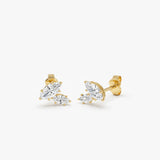 0.85 CTW 14K Lab Grown Double Marquise Diamond Studs - Salia Ferkos Fine Jewelry