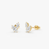 0.85 CTW 14K Lab Grown Double Marquise Diamond Studs - Salia 14k Gold Ferkos Fine Jewelry