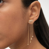14k Diamond Tassel Dangle Earrings Ferkos Fine Jewelry