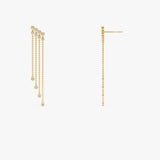 14k Diamond Tassel Dangle Earrings Ferkos Fine Jewelry