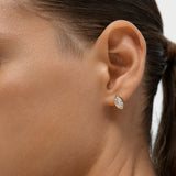 1.55 Ctw 14k Lab Grown Marquise Diamond Bezel Statement Earrings - Hala Ferkos Fine Jewelry