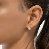 1.55 Ctw 14k Lab Grown Marquise Diamond Bezel Statement Earrings - Hala Ferkos Fine Jewelry
