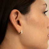 1.55 Ctw 14K Pear Lab Diamond Bezel Statement Stud Earrings - Adina Ferkos Fine Jewelry