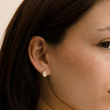 1.55 Ctw 14K Pear Lab Diamond Bezel Statement Stud Earrings - Adina Ferkos Fine Jewelry