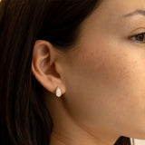 1.55 Ctw 14K Pear Lab Diamond Bezel Statement Stud Earrings - Adina Ferkos Fine Jewelry