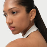 14K Gold Diamond Drop Hoop Earrings Ferkos Fine Jewelry