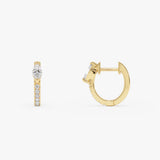 14K Lab Grown Marquise Diamond Hoop Earrings - Lada Ferkos Fine Jewelry