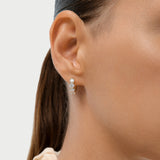 2.00 Ctw 14K Round Lab Grown Diamond Hoop Earrings - Katya Ferkos Fine Jewelry