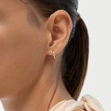 14K Emerald Cut Lab Grown Diamond Hoop Earrings - Emiko Ferkos Fine Jewelry