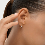 14K Pear Lab Grown Diamond Hoop Earrings - Hina Ferkos Fine Jewelry