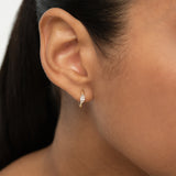 14K Marquise Lab Grown Diamond Hoop Earrings - Kiku Ferkos Fine Jewelry