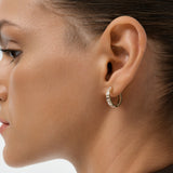 1.95 Ctw 14K Emerald Cut Lab Grown Diamond Hoop Earrings - Nori Ferkos Fine Jewelry