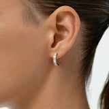 1.75 Ctw 14K Emerald Cut Lab Grown Diamond Hoop Earrings - Nari Ferkos Fine Jewelry