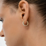 1.75 Ctw 14K Emerald Cut Lab Grown Diamond Hoop Earrings - Nari Ferkos Fine Jewelry