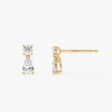 0.90 14K Lab Grown Pear Drop Diamond Earrings - Caira Ferkos Fine Jewelry