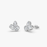 1.30 Ctw 14k Mixed Shape Lab Grown Diamond Stud Earrings - Maura 14K White Gold Ferkos Fine Jewelry