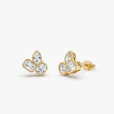 1.30 Ctw 14k Mixed Shape Lab Grown Diamond Stud Earrings - Maura 14K Gold Ferkos Fine Jewelry