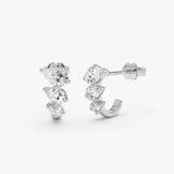 1.15 Ctw 14K Pear Lab Grown Diamond Earrings - Kaya 14k White Gold Ferkos Fine Jewelry