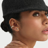 14K Marquise Shape Lab Grown Diamond Hlaf Bezel Stud Earrings - 0.32 ctw Ferko's Fine Jewelry