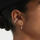14K Double Marquise Lab Grown Diamond Cluster Studs - 0.80 ctw Ferkos Fine Jewelry