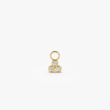 14k Tri Bezel Hoop Charm 14K Gold Ferkos Fine Jewelry