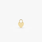 14k Flat Heart Hoop Charm 14K Gold Ferkos Fine Jewelry