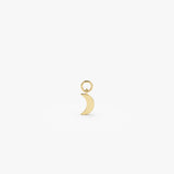 14k Solid Crescent Hoop Charm 14K Gold Ferkos Fine Jewelry
