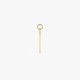 14k Solid Bar Hoop Charm 14K Gold Ferkos Fine Jewelry