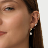 14K Gold Triple Pear Shape Lab Grown Diamond Cluster Flat Back Stud – 0.30 CTW Ferkos Fine Jewelry
