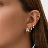 14K Gold Pear & Marquise Lab Grown Diamond Flat Back Stud