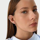 14K Gold Pear Lab Grown Diamond Bezel Flat Back Stud – 0.10 CTW Ferkos Fine Jewelry