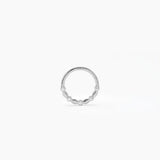 14K Gold Diamond Beaded Eternity Hoop Earring