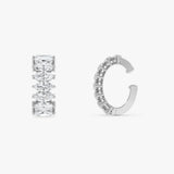 0.80 ctw 14K Gold Marquise Lab Grown Diamond Hinged Ear Cuff