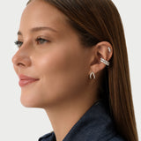 0.70 ctw 14K Gold Round Lab Grown Diamond Hinged Ear Cuff