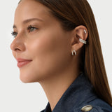 0.70 ctw 14K Gold Round Lab Grown Diamond Hinged Ear Cuff