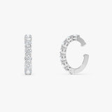 0.70 ctw 14K Gold Round Lab Grown Diamond Hinged Ear Cuff