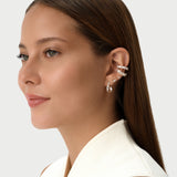 1.15 ctw 14K Gold Asscher Cut Lab Grown Diamond Hinged Ear Cuff